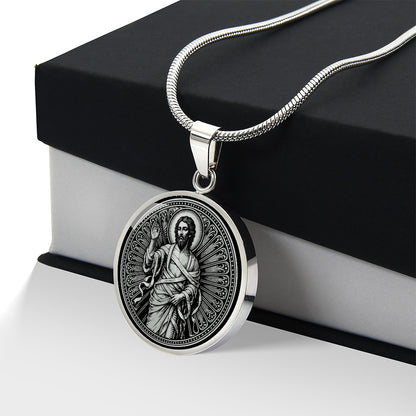 Saint Lazarus of Bethany Medal Necklace – Patron of Hope in Grief and the Dying