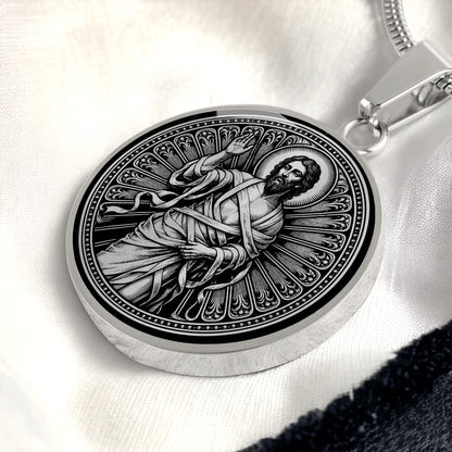 Saint Lazarus of Bethany Medal Necklace – Patron of Hope in Grief and the Dying
