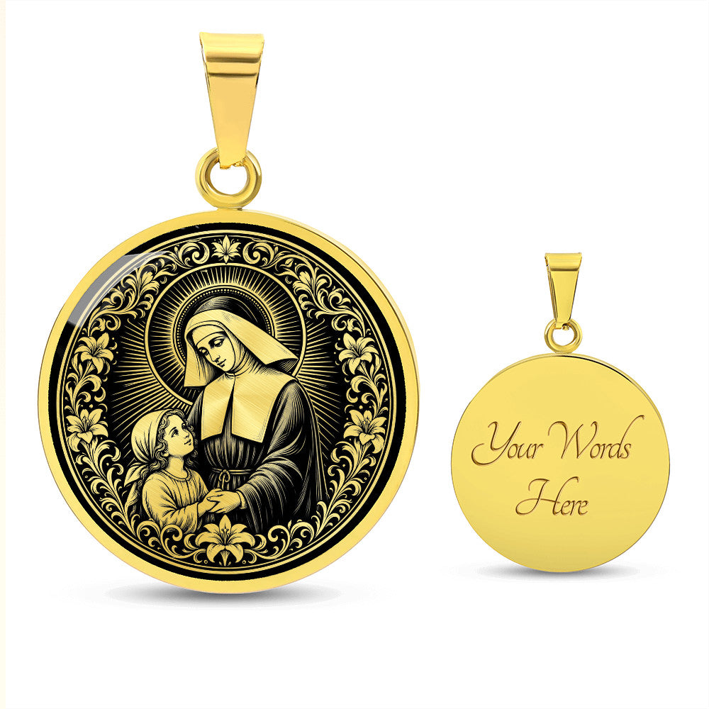 Saint Louise de Marillac Medal Necklace – Patron Saint of Widows and Social Workers