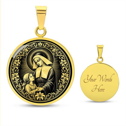 Saint Louise de Marillac Medal Necklace – Patron Saint of Widows and Social Workers