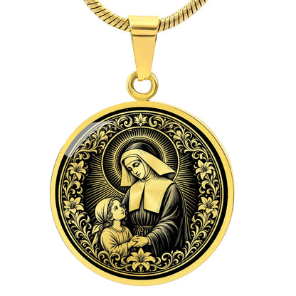Saint Louise de Marillac Medal Necklace – Patron Saint of Widows and Social Workers