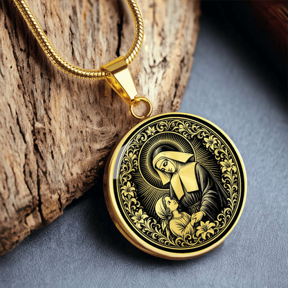 Saint Louise de Marillac Medal Necklace – Patron Saint of Widows and Social Workers