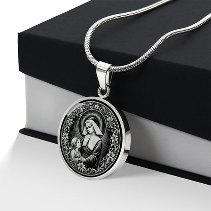 Saint Louise de Marillac Medal Necklace – Patron Saint of Widows and Social Workers