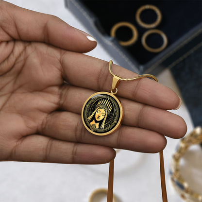 Saint Lucy Medal Necklace - Patron Saint of the Blind & Light