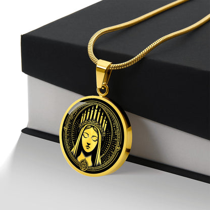 Saint Lucy Medal Necklace - Patron Saint of the Blind & Light