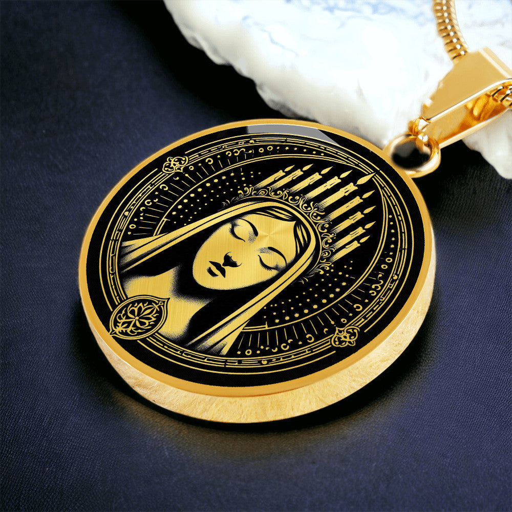 Saint Lucy Medal Necklace - Patron Saint of the Blind & Light