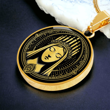 Saint Lucy Medal Necklace - Patron Saint of the Blind & Light