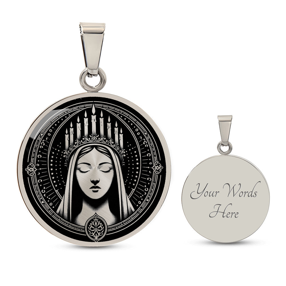 Saint Lucy Medal Necklace - Patron Saint of the Blind & Light