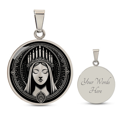 Saint Lucy Medal Necklace - Patron Saint of the Blind & Light