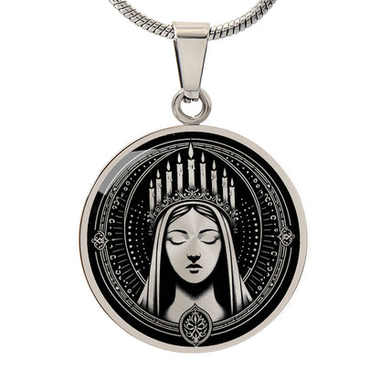 Saint Lucy Medal Necklace - Patron Saint of the Blind & Light