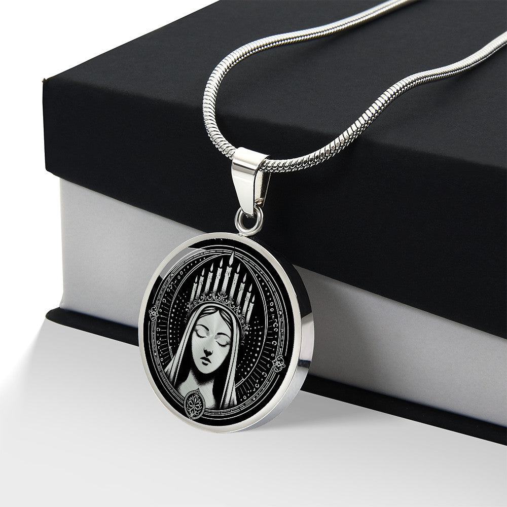 Saint Lucy Medal Necklace - Patron Saint of the Blind & Light