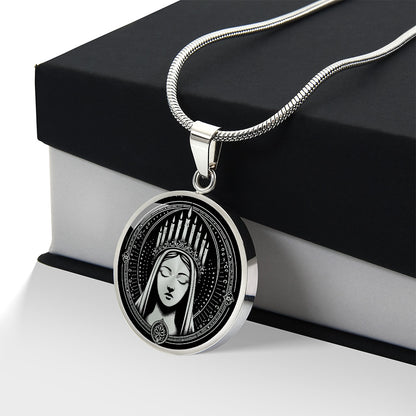 Saint Lucy Medal Necklace - Patron Saint of the Blind & Light