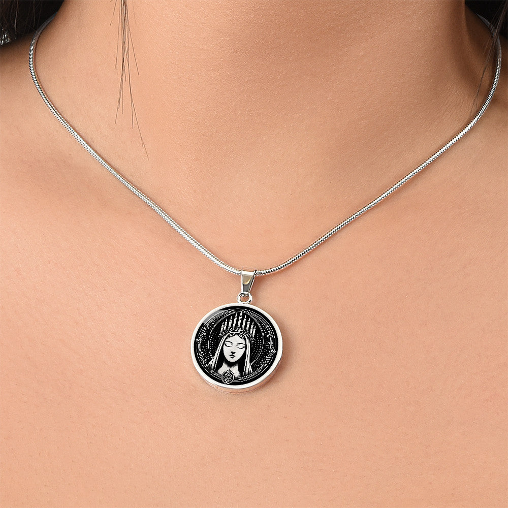 Saint Lucy Medal Necklace - Patron Saint of the Blind & Light