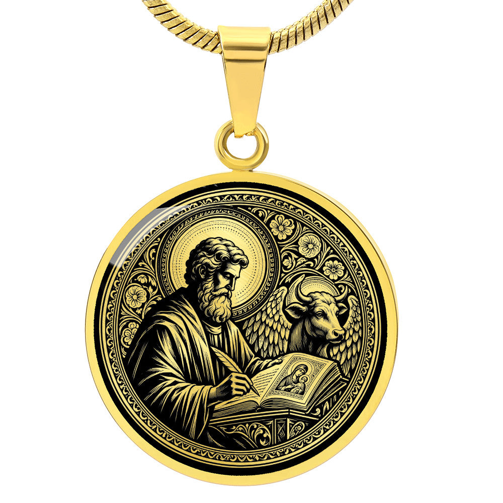 Saint Luke Medal Necklace – Patron Saint of Physicians, Surgeons & Artists