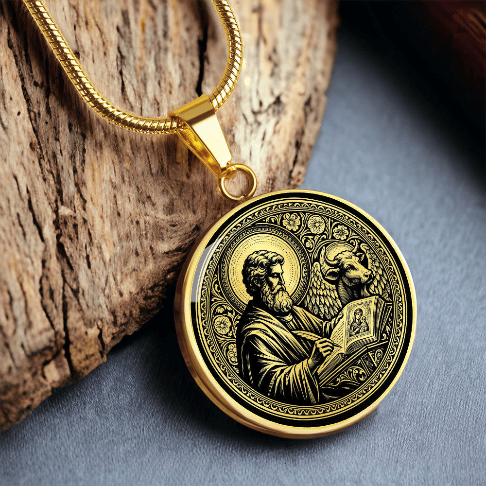 Saint Luke Medal Necklace – Patron Saint of Physicians, Surgeons & Artists
