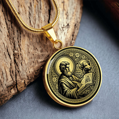 Saint Luke Medal Necklace – Patron Saint of Physicians, Surgeons & Artists