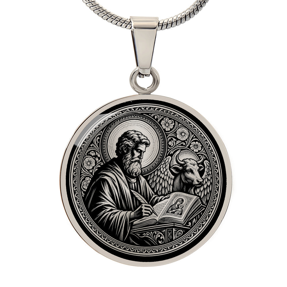 Saint Luke Medal Necklace – Patron Saint of Physicians, Surgeons & Artists