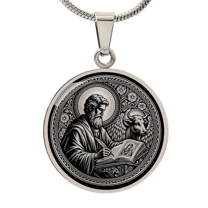 Saint Luke Medal Necklace – Patron Saint of Physicians, Surgeons & Artists