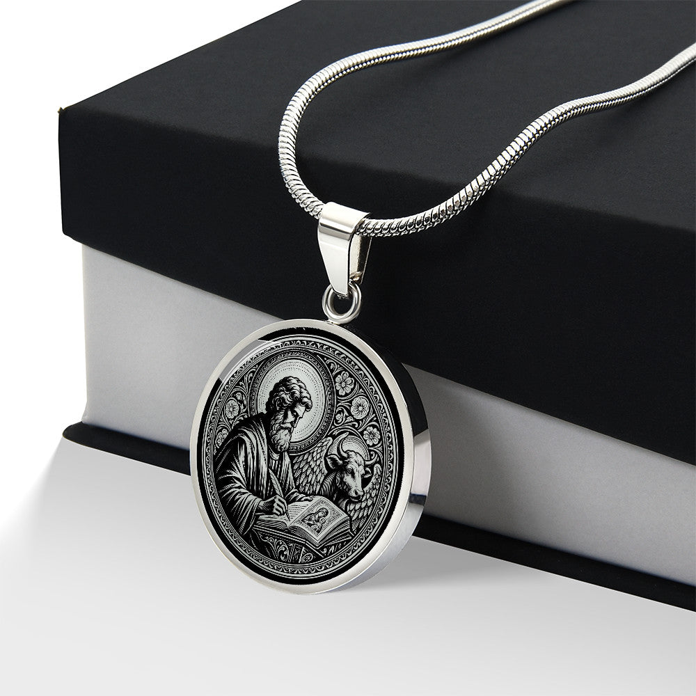 Saint Luke Medal Necklace – Patron Saint of Physicians, Surgeons & Artists