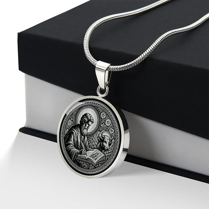 Saint Luke Medal Necklace – Patron Saint of Physicians, Surgeons & Artists