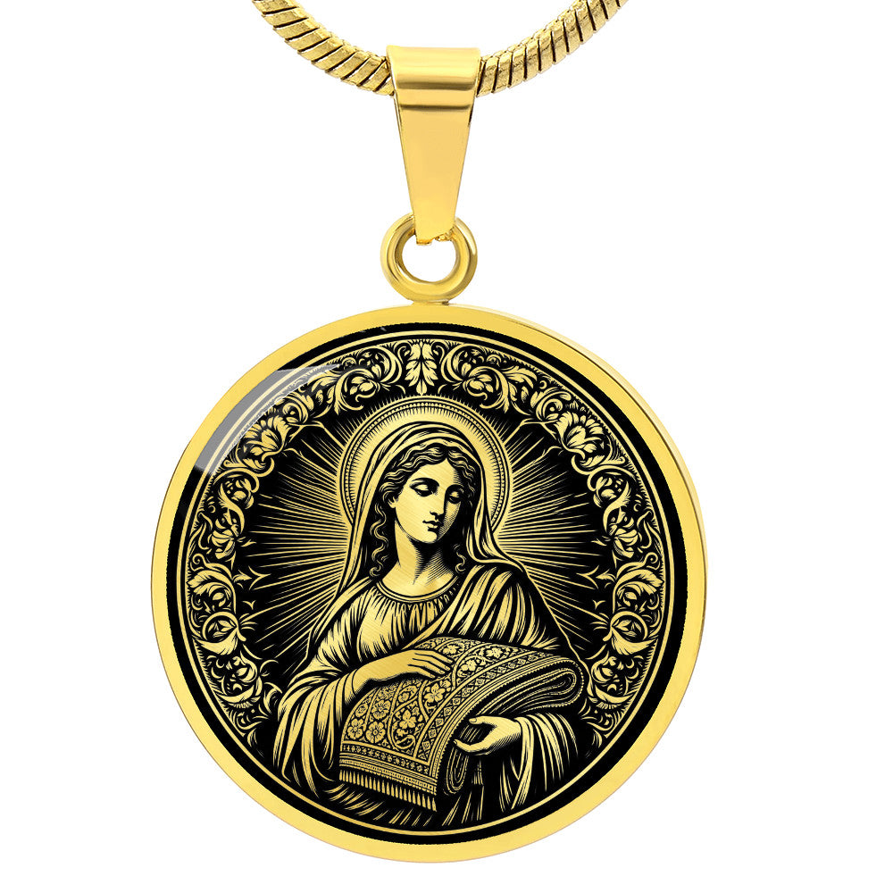 Saint Lydia of Thyatira Medal Necklace – Patron Saint of Businesswomen, Merchants and Entrepreneurs