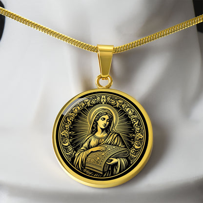 Saint Lydia of Thyatira Medal Necklace – Patron Saint of Businesswomen, Merchants and Entrepreneurs