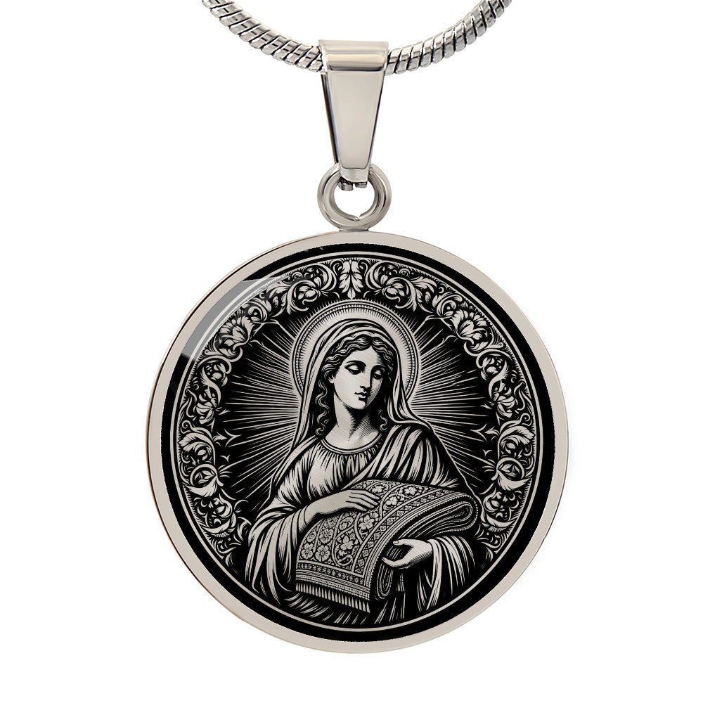 Saint Lydia of Thyatira Medal Necklace – Patron Saint of Businesswomen, Merchants and Entrepreneurs