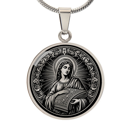 Saint Lydia of Thyatira Medal Necklace – Patron Saint of Businesswomen, Merchants and Entrepreneurs