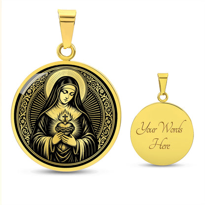 Saint Margaret Mary Alacoque Medal Necklace – Visionary of the Sacred Heart