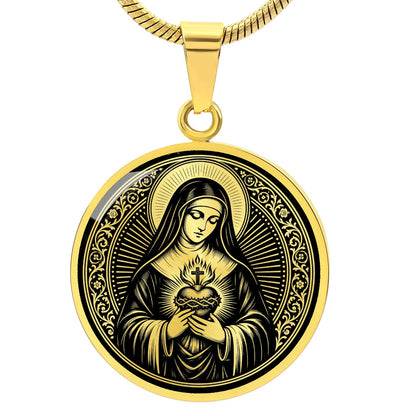 Saint Margaret Mary Alacoque Medal Necklace – Visionary of the Sacred Heart