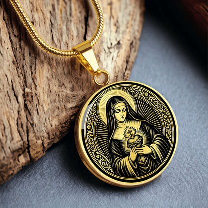 Saint Margaret Mary Alacoque Medal Necklace – Visionary of the Sacred Heart