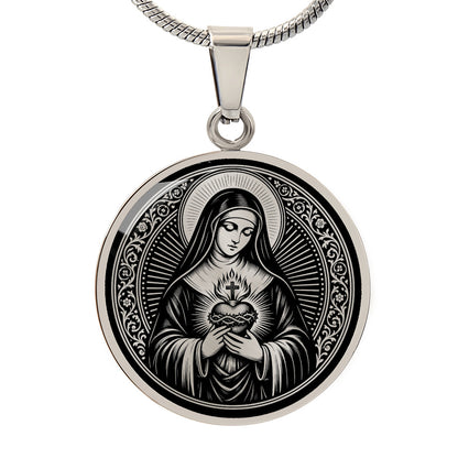 Saint Margaret Mary Alacoque Medal Necklace – Visionary of the Sacred Heart