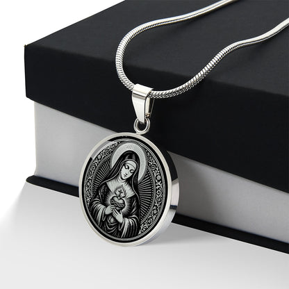 Saint Margaret Mary Alacoque Medal Necklace – Visionary of the Sacred Heart
