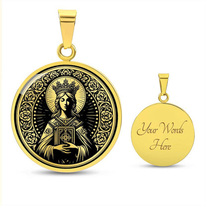 Saint Margaret of Scotland Medal Necklace - Queen, Reformer, Patron of Scotland