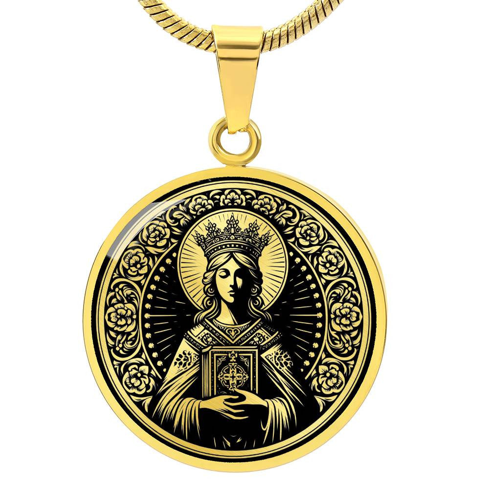 Saint Margaret of Scotland Medal Necklace - Queen, Reformer, Patron of Scotland