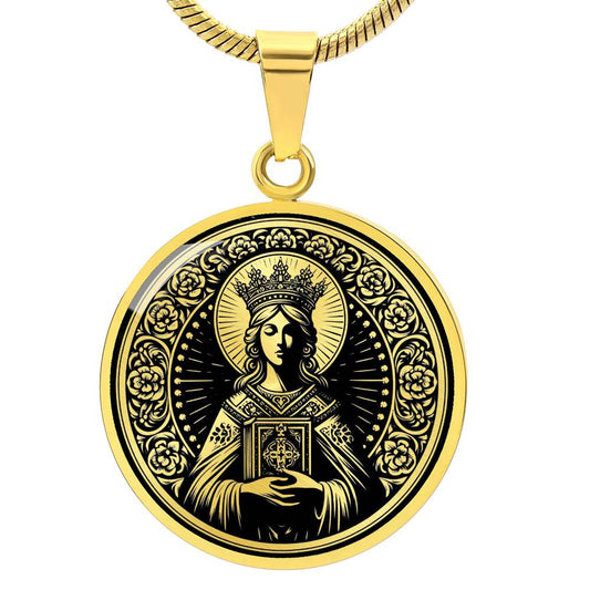 Saint Margaret of Scotland Medal Necklace - Queen, Reformer, Patron of Scotland