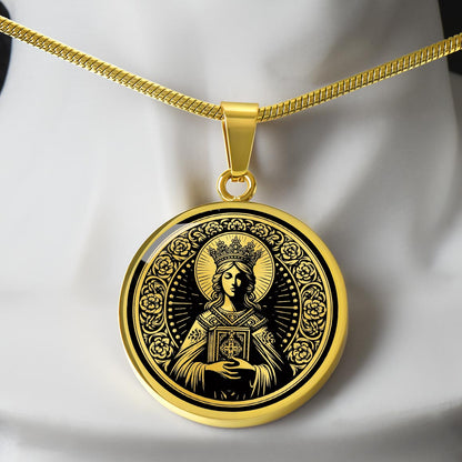 Saint Margaret of Scotland Medal Necklace - Queen, Reformer, Patron of Scotland