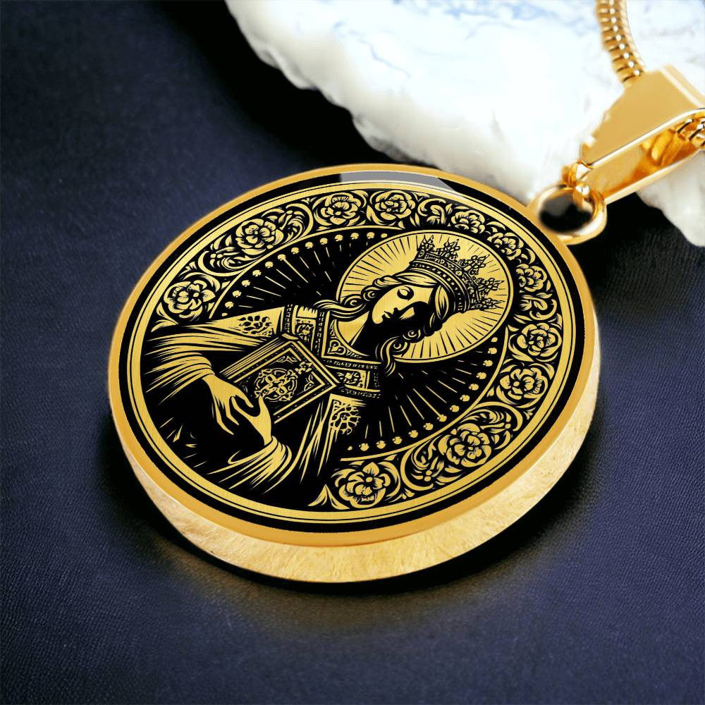 Saint Margaret of Scotland Medal Necklace - Queen, Reformer, Patron of Scotland