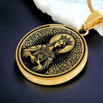 Saint Margaret of Scotland Medal Necklace - Queen, Reformer, Patron of Scotland