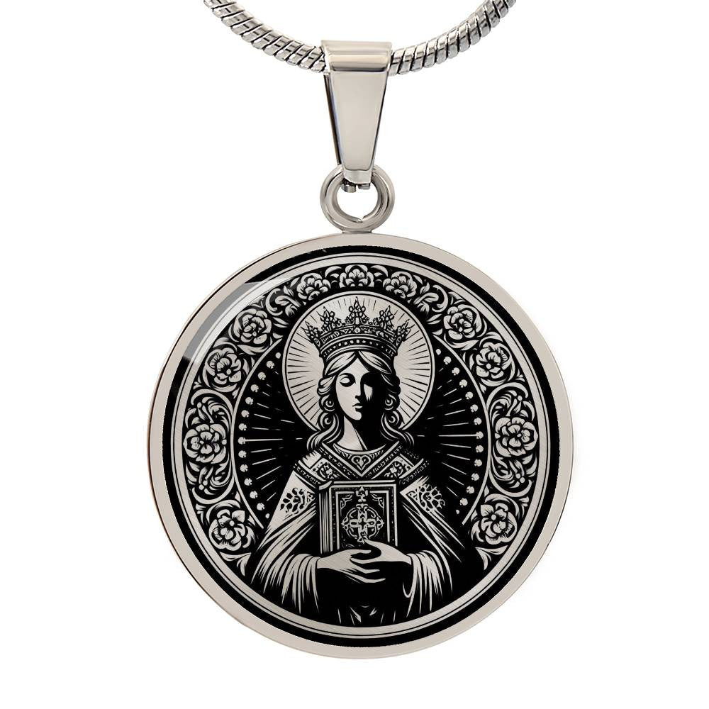 Saint Margaret of Scotland Medal Necklace - Queen, Reformer, Patron of Scotland