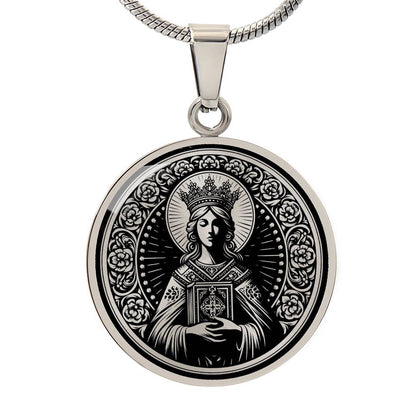 Saint Margaret of Scotland Medal Necklace - Queen, Reformer, Patron of Scotland