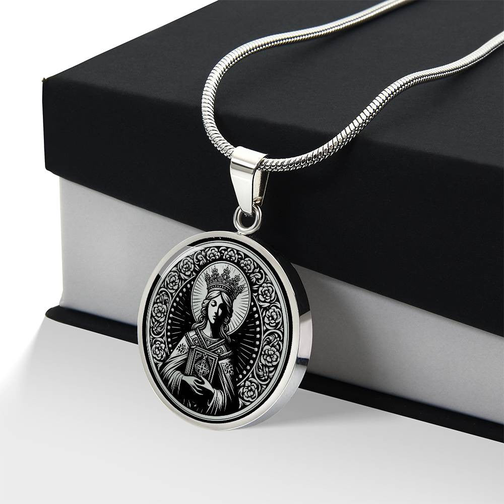 Saint Margaret of Scotland Medal Necklace - Queen, Reformer, Patron of Scotland