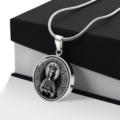 Saint Margaret of Scotland Medal Necklace - Queen, Reformer, Patron of Scotland