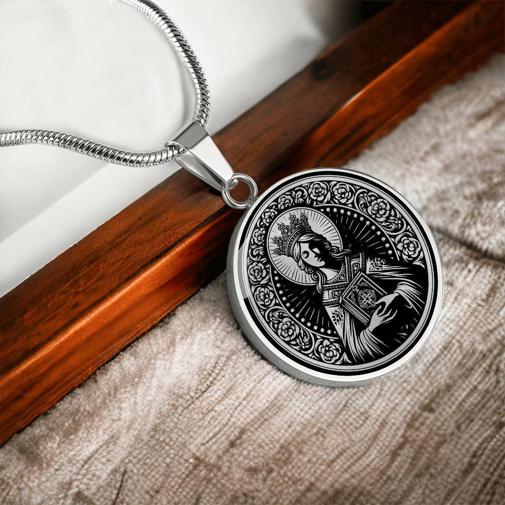 Saint Margaret of Scotland Medal Necklace - Queen, Reformer, Patron of Scotland