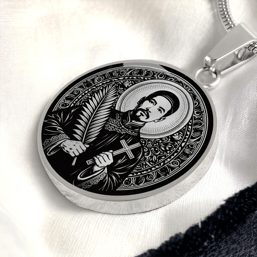 Saint Mark Ji Tianxiang Medal Necklace – Patron Saint of Drug Addicts & Recovery