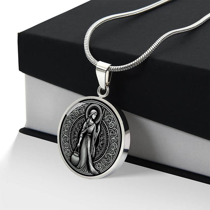 Saint Martha of Bethany Medal Necklace - Servant, Disciple, Woman of Faith