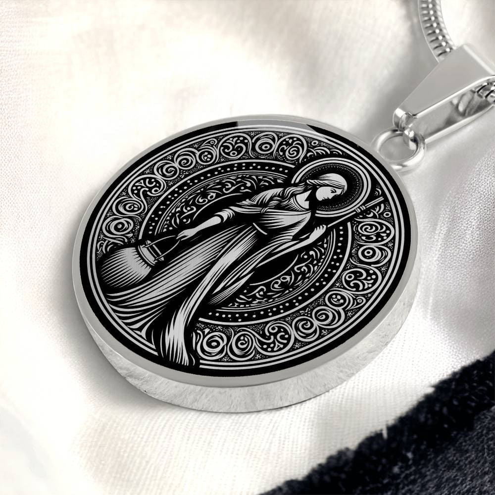Saint Martha of Bethany Medal Necklace - Servant, Disciple, Woman of Faith