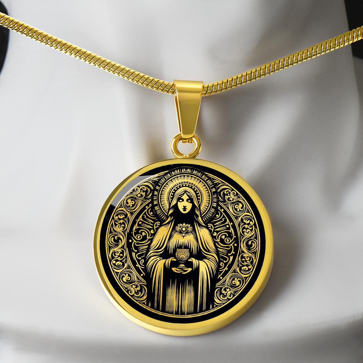 Saint Mary Magdalene Medal Necklace – Patron Saint of Converts & Penitents
