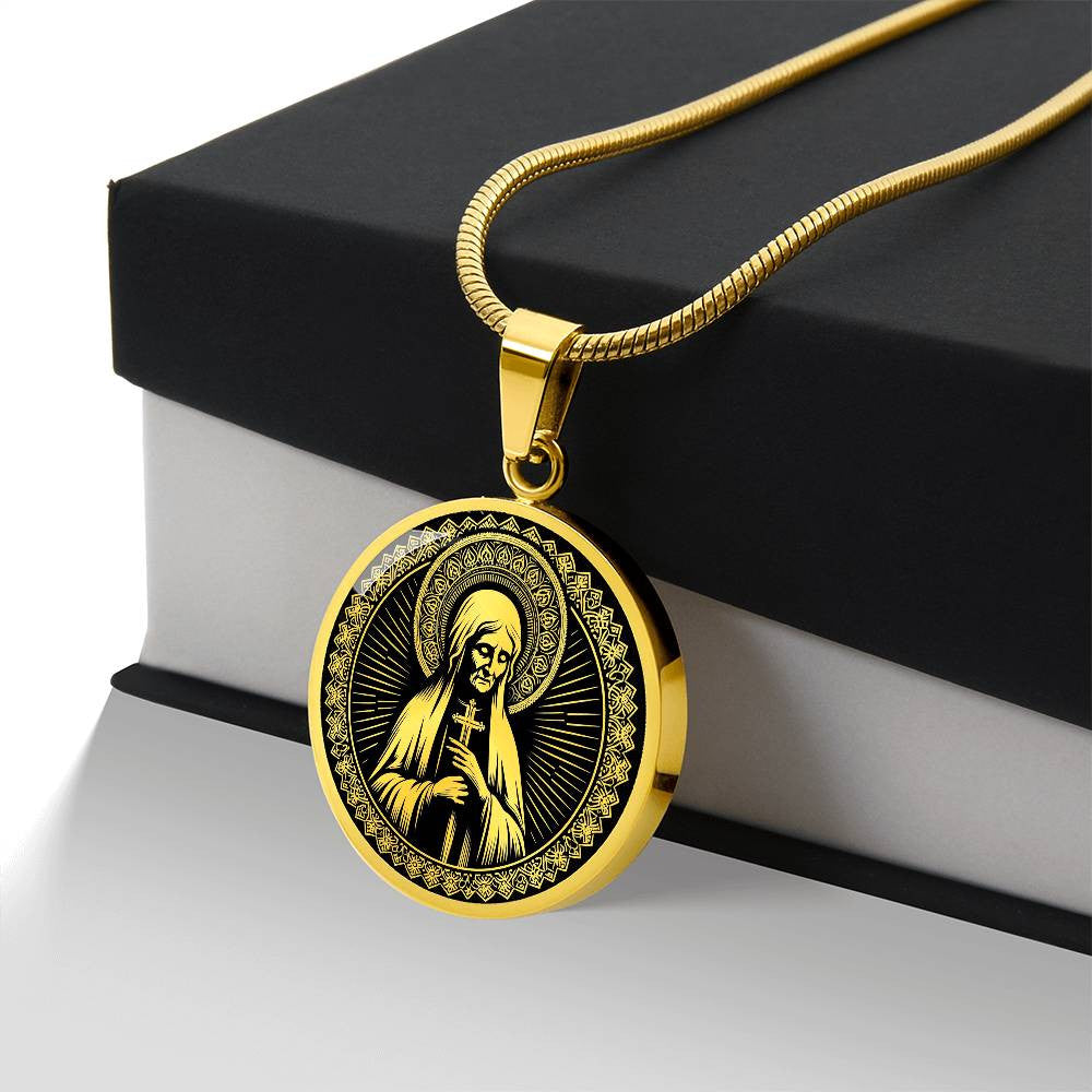 Saint Mary of Egypt Medal Necklace - Patron Saint of Penitents & Recovery