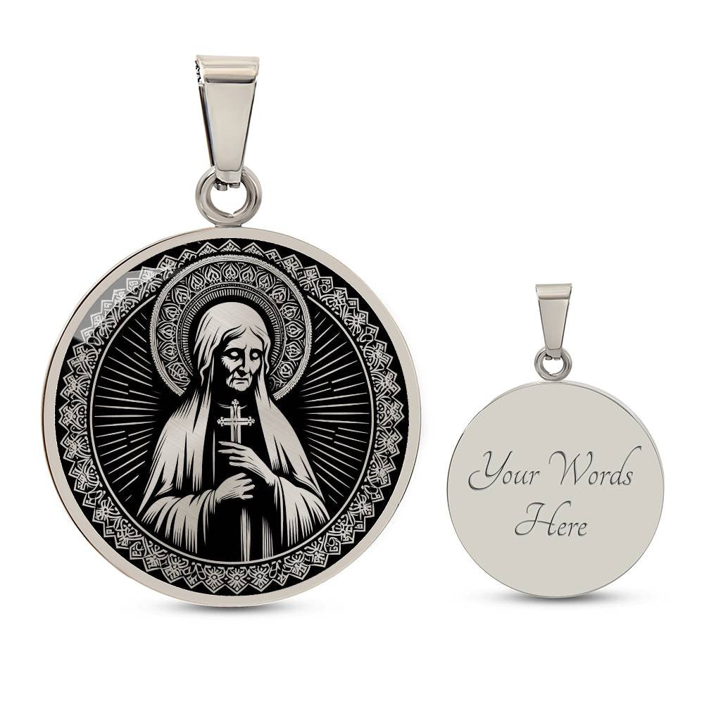 Saint Mary of Egypt Medal Necklace - Patron Saint of Penitents & Recovery